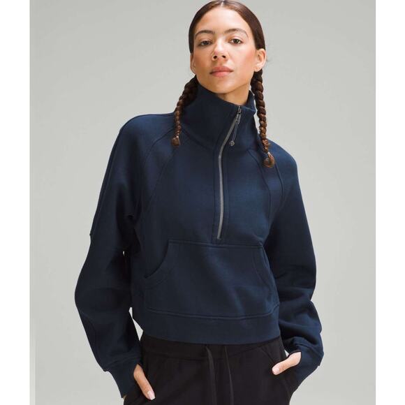 Lululemon Scuba Oversized Funnel-Neck Half Zip Women's M / L Blue Active - Picture 1 of 14